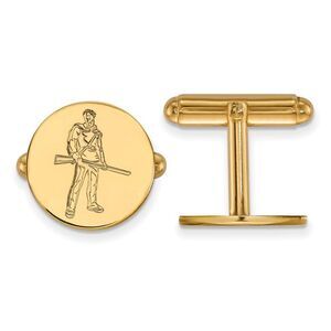 14k Gold Plated Silver West Virginia University Cuff Links